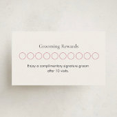 Elegant Classic Dog Groomer Loyalty Card ロイヤリティカード