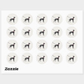 Elegant Classic Dog Walker Logo Sticker ラウンドシール (シート)