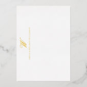 Elegant Classic Family Monogram Minimalist Wedding 箔招待状 (正面)
