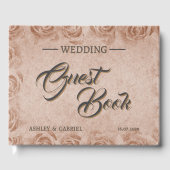 Elegant Classic Floral Rustic Wedding Guest Book 3 ゲストブック (正面)