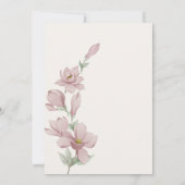 Elegant Classic Floral Wedding Thank You Card サンキューカード (裏面)
