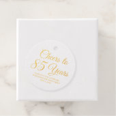 Elegant Classic Foil Cheers to 85 Years Gold フェイバータグ (箱)