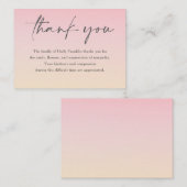 Elegant Classic Funeral Memorial Thank You ノートカード (正面/裏面)