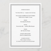 Elegant Classic Funeral Service Design プログラム (裏面)