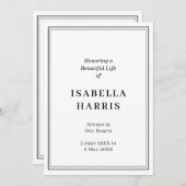 Elegant Classic Funeral Service Design プログラム (正面/裏面)