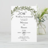 Elegant Classic Greenery Wedding Anniversary  招待状 (スタンド正面)