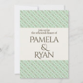 Elegant Classic Ivory Rehearsal Dinner Invitation 招待状 (正面)