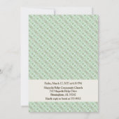 Elegant Classic Ivory Rehearsal Dinner Invitation 招待状 (裏面)