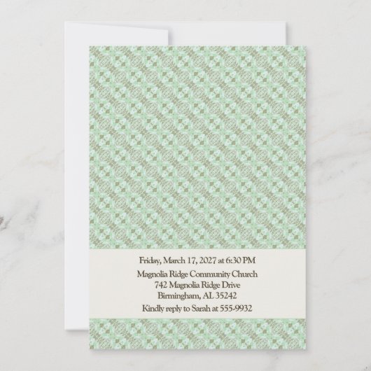 Elegant Classic Ivory Rehearsal Dinner Invitation 招待状 (裏面)