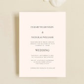 elegant classic minimalist wedding invitation 招待状