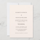 elegant classic minimalist wedding invitation 招待状 (正面)
