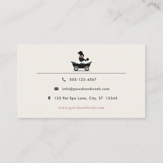 Elegant Classic Mobile Dog Groomer 名刺 (裏面)