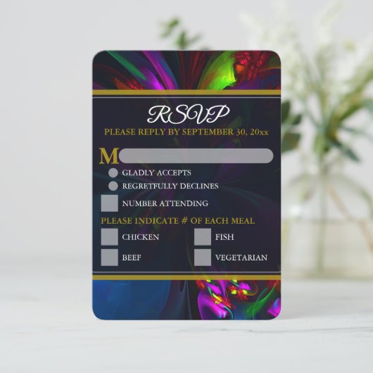 Elegant Classic Modern Floral Pattern #902 Wedding (スタンド正面)