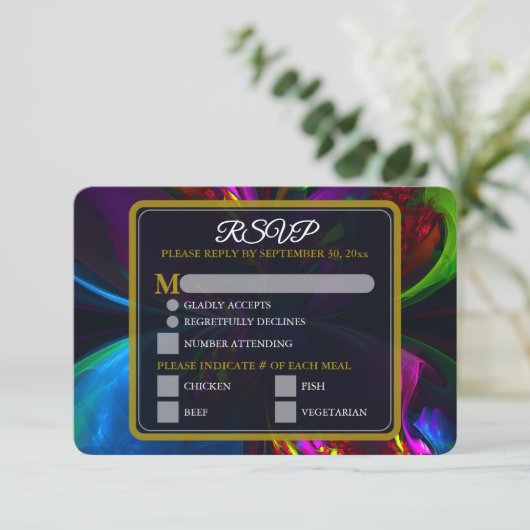 Elegant Classic Modern Floral Pattern #902 Wedding (スタンド正面)