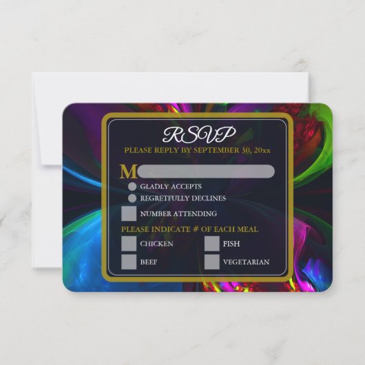 Elegant Classic Modern Floral Pattern #902 Wedding (正面)