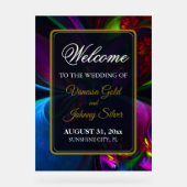 Elegant Classic Modern Floral Pattern #902 Wedding アクリルサイン (正面)