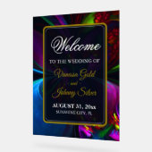 Elegant Classic Modern Floral Pattern #902 Wedding アクリルサイン (傾斜)