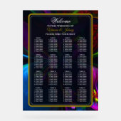 Elegant Classic Modern Floral Pattern #902 Wedding アクリルサイン (正面)