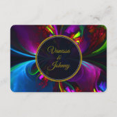 Elegant Classic Modern Floral Pattern #902 Wedding エンクロージャーカード (裏面)