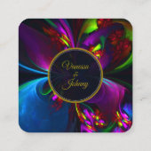 Elegant Classic Modern Floral Pattern #902 Wedding エンクロージャーカード (裏面)