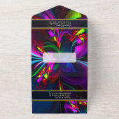 Elegant Classic Modern Floral Pattern #902 Wedding オールインワン招待状 (外側)