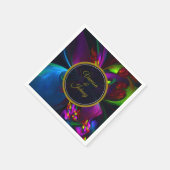 Elegant Classic Modern Floral Pattern #902 Wedding スタンダードカクテルナプキン (角)