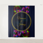 Elegant Classic Modern Floral Pattern #902 Wedding タペストリー (正面)