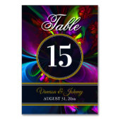 Elegant Classic Modern Floral Pattern #902 Wedding テーブルナンバー (裏面)