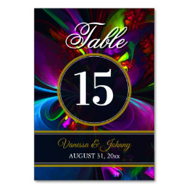 Elegant Classic Modern Floral Pattern #902 Wedding テーブルナンバー