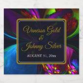 Elegant Classic Modern Floral Pattern #902 Wedding ビールラベル (シングルラベル)