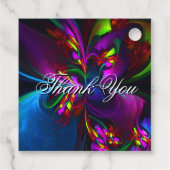 Elegant Classic Modern Floral Pattern #902 Wedding フェイバータグ (裏面)