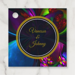 Elegant Classic Modern Floral Pattern #902 Wedding フェイバータグ