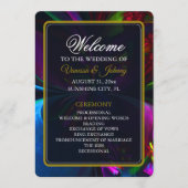 Elegant Classic Modern Floral Pattern #902 Wedding プログラム (正面)