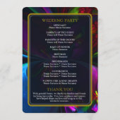 Elegant Classic Modern Floral Pattern #902 Wedding プログラム (裏面)