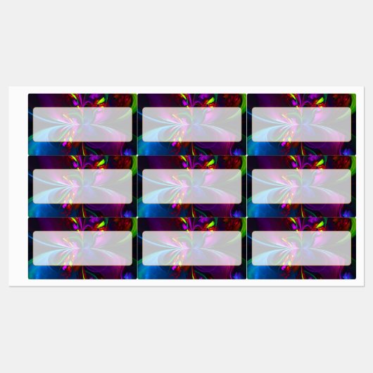 Elegant Classic Modern Floral Pattern #902 Wedding ラベル (シート)