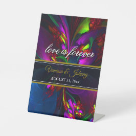 Elegant Classic Modern Floral Pattern #902 Wedding 台座サイン