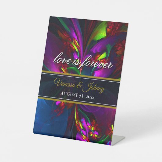 Elegant Classic Modern Floral Pattern #902 Wedding 台座サイン (正面)