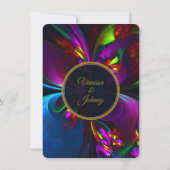 Elegant Classic Modern Floral Pattern #902 Wedding 招待状 (裏面)