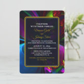 Elegant Classic Modern Floral Pattern #902 Wedding 招待状 (スタンド正面)