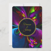 Elegant Classic Modern Floral Pattern #902 Wedding 招待状 (裏面)