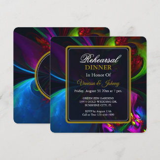 Elegant Classic Modern Floral Pattern #902 Wedding 招待状