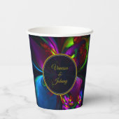 Elegant Classic Modern Floral Pattern #902 Wedding 紙コップ (裏面)