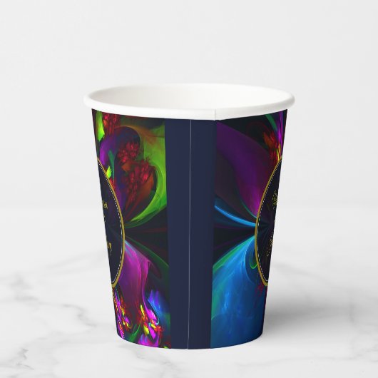 Elegant Classic Modern Floral Pattern #902 Wedding 紙コップ (右)