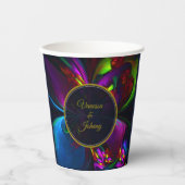 Elegant Classic Modern Floral Pattern #902 Wedding 紙コップ (正面)