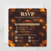 Elegant Classic Modern Gold #901 Wedding RSVP Card (正面)