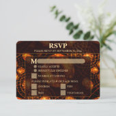Elegant Classic Modern Gold #901 Wedding RSVP Card (スタンド正面)
