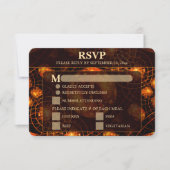 Elegant Classic Modern Gold #901 Wedding RSVP Card (正面)
