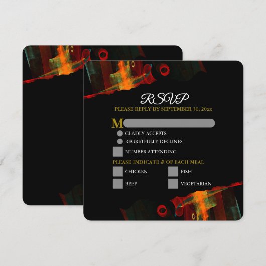 Elegant Classic Modern Trendy Pattern #903 Wedding (正面/裏面)