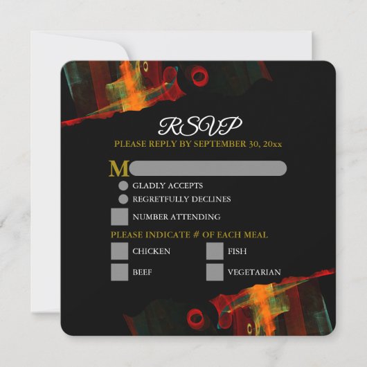 Elegant Classic Modern Trendy Pattern #903 Wedding (正面)