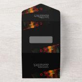 Elegant Classic Modern Trendy Pattern #903 Wedding オールインワン招待状 (外側)